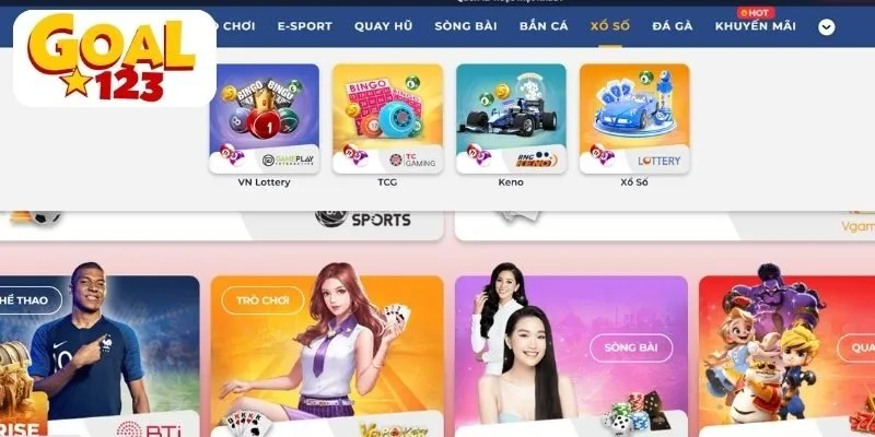 Xổ Số Goal123: Đa dạng Loại hình, Keno Siêu tốc
